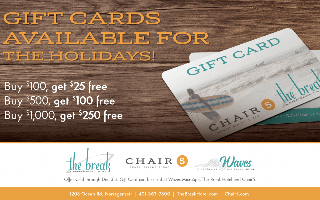 Gift Card Deals Now Through Dec. 31st!